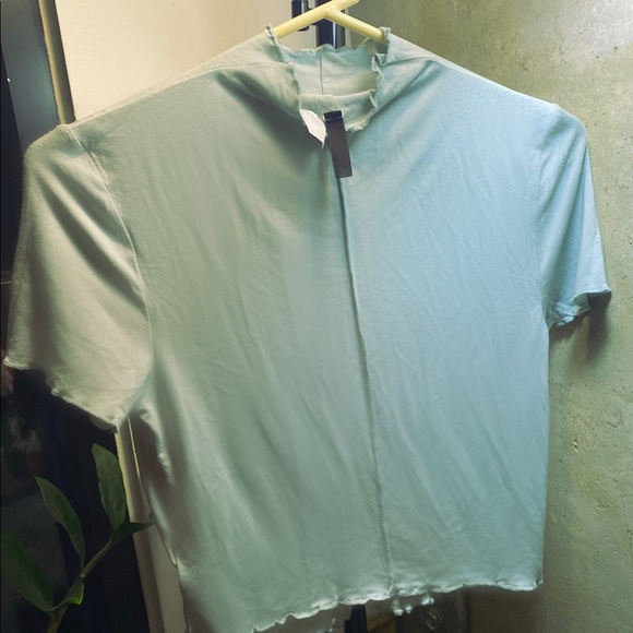 Mock neck H&M Sea Foam Shirt - Picture 2 of 3